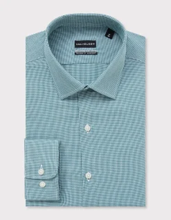 LONG SLEEVE SOFT TOUCH HERRINGBONE TAILORED FIT SHIRT