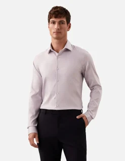 LONG SLEEVE STRETCH COLLAR SHIRT SLIM FIT SHIRT