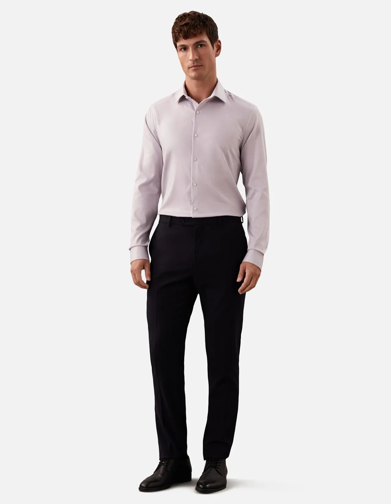 LONG SLEEVE STRETCH COLLAR SHIRT SLIM FIT SHIRT