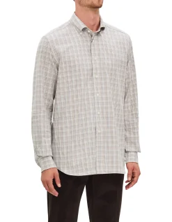 LONG SLEEVE TARTAN CHECK BUTTTON DOWN COLLAR SHIRT