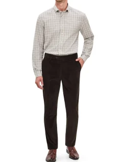 LONG SLEEVE TARTAN CHECK BUTTTON DOWN COLLAR SHIRT