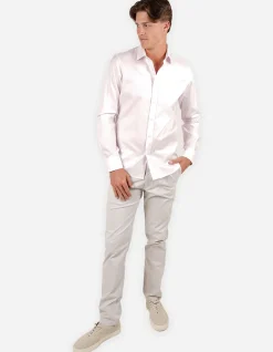 LONG SLEEVE WAFFLE COTTON TENCEL SLIM FIT SHIRT