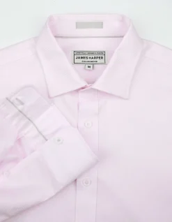 LONG SLEEVE WAFFLE COTTON TENCEL SLIM FIT SHIRT