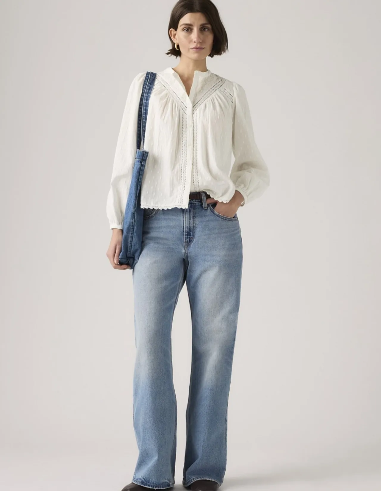 Loose Boot Mid Rise Non Stretch Bootcut Jeans