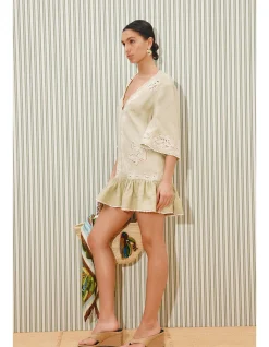 LOUIE EMBROIDERED MINI DRESS