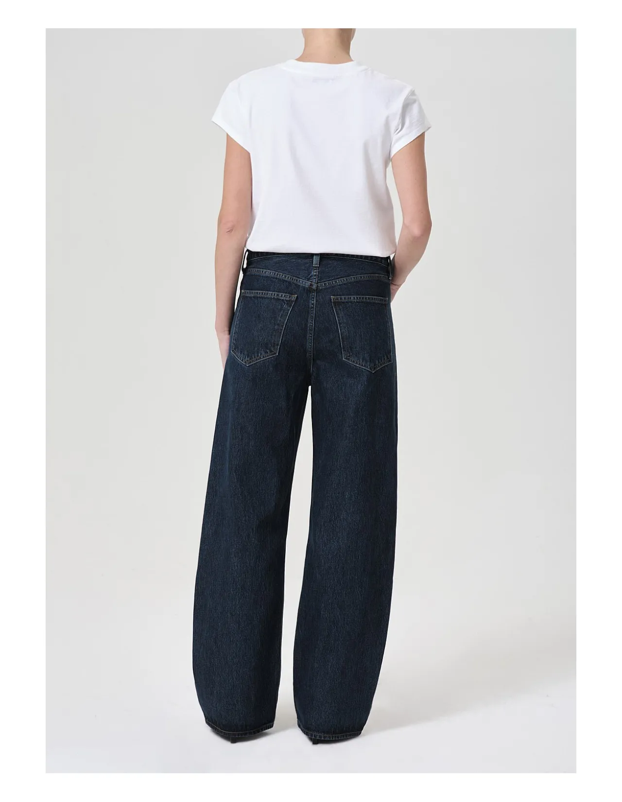Low Curve Mid Rise Wide Leg Denim Jeans