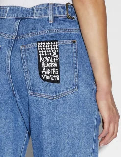 Low Rider Relaxed Straight Leg Denim Jeans