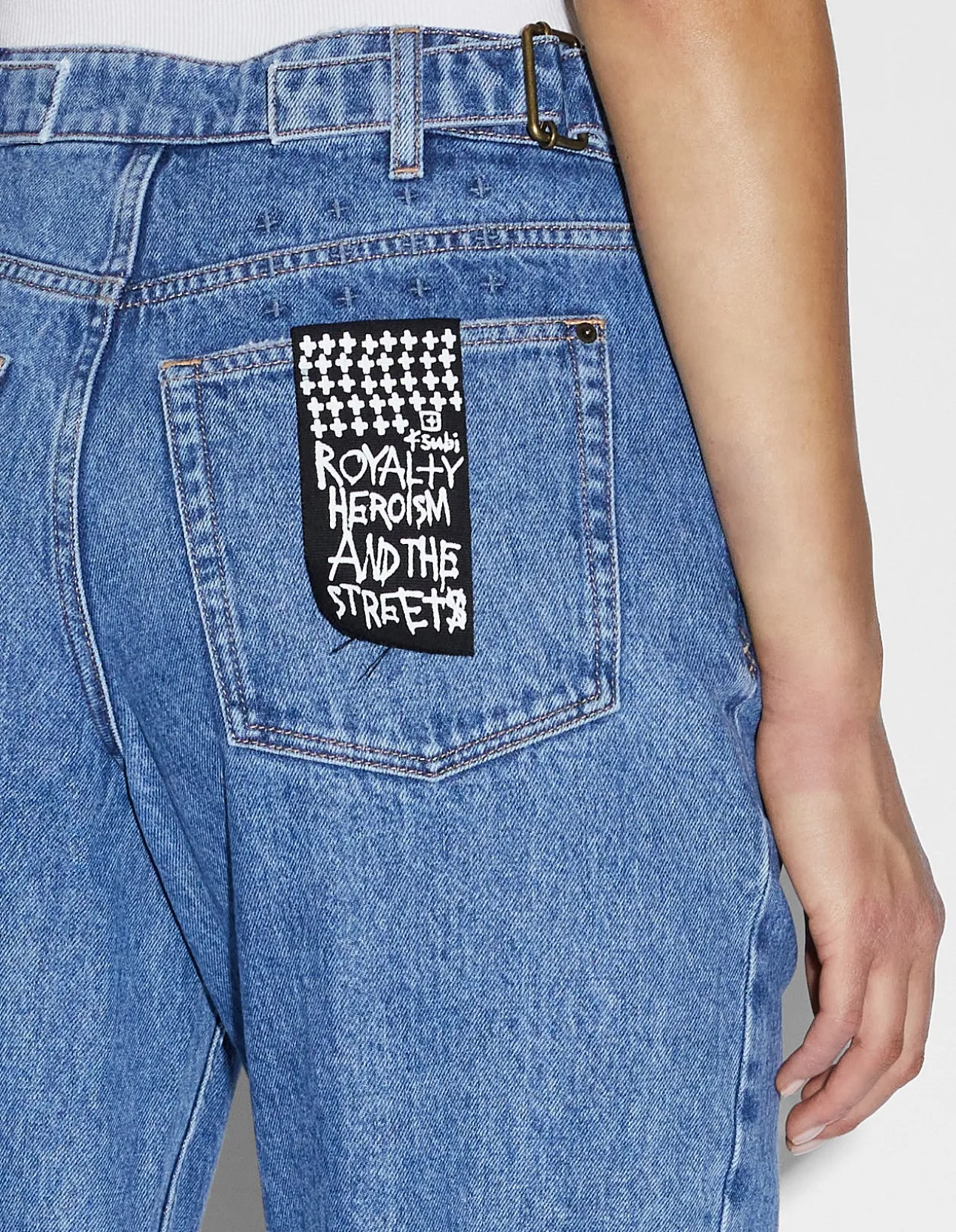 Low Rider Relaxed Straight Leg Denim Jeans