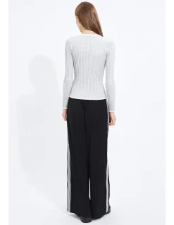 Ls Rib Knit Top 438