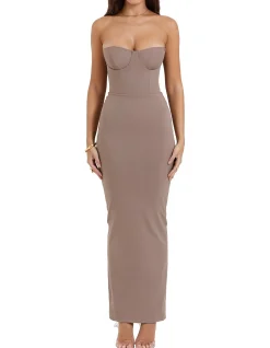 Lucia Strapless Corset Maxi Dress