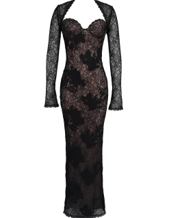 LUCIENNE STRETCH LACE MAXI DRESS