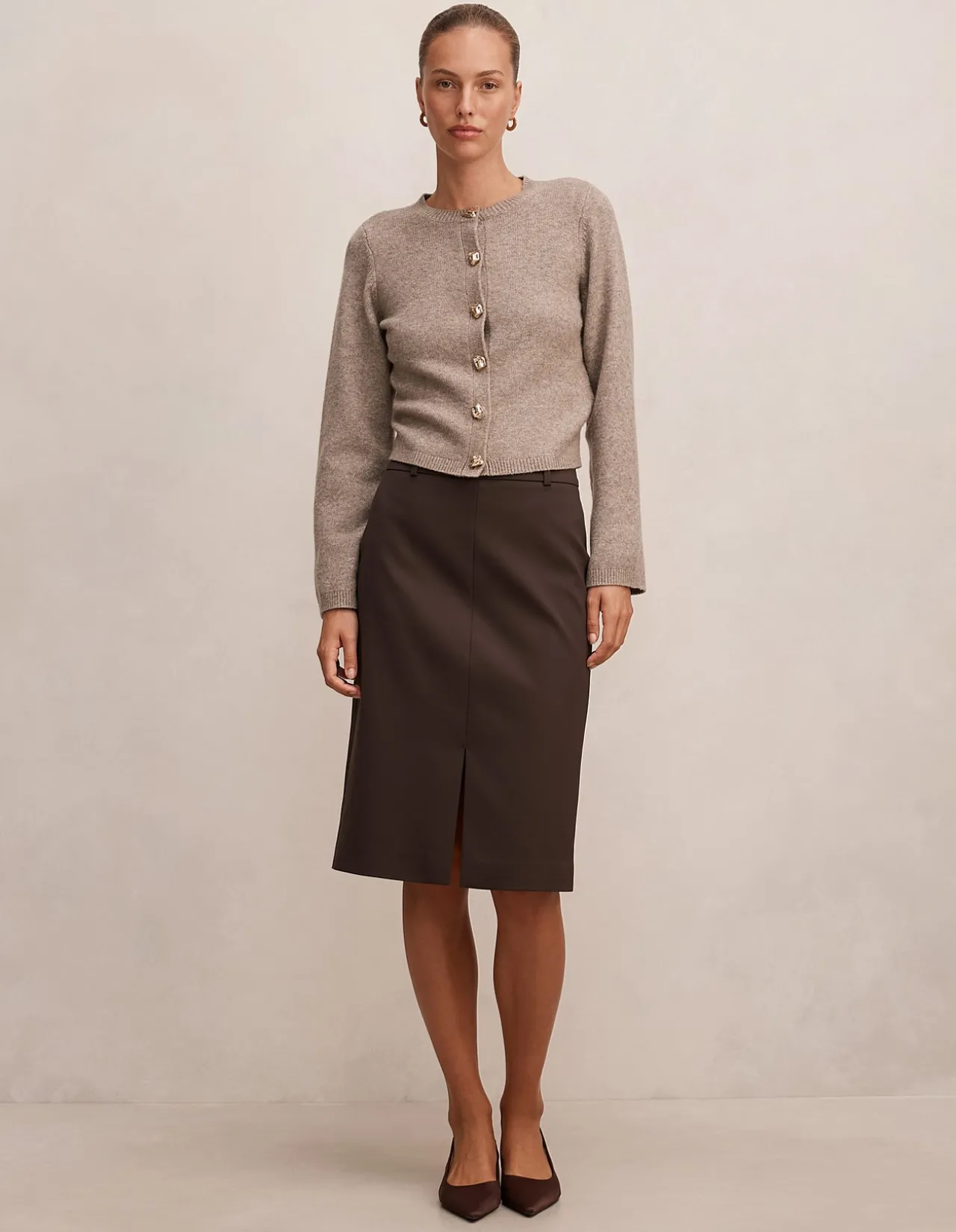 LUCY BELTED PENCIL SKIRT