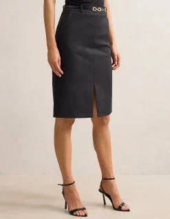 LUCY BELTED PENCIL SKIRT