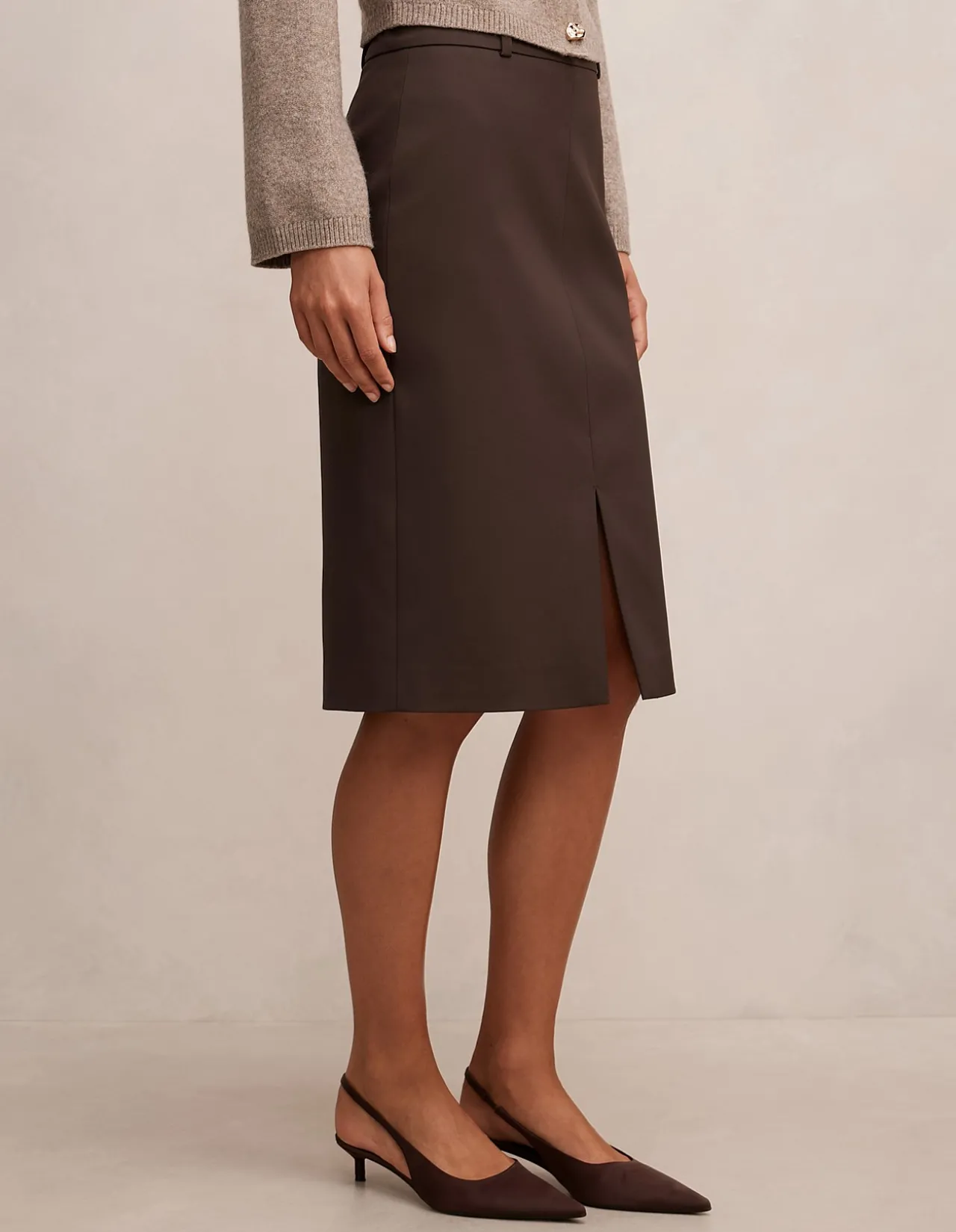 LUCY BELTED PENCIL SKIRT