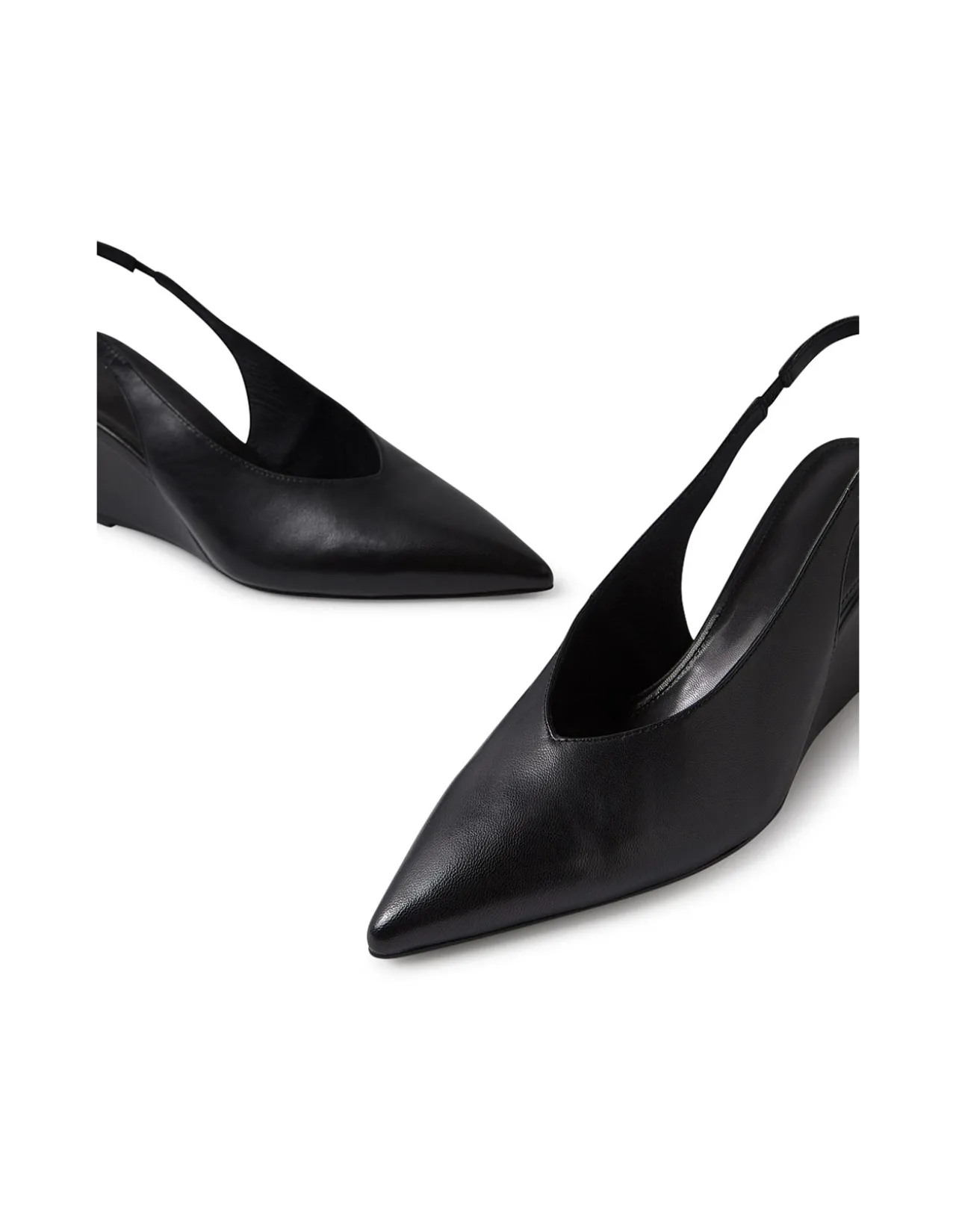 Luisah Pointed Toe Slingback Wedge Heels
