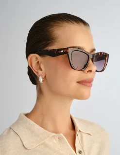 LUMEN + TORT CAT-EYE KHAKI GRAD SUNGLASSES