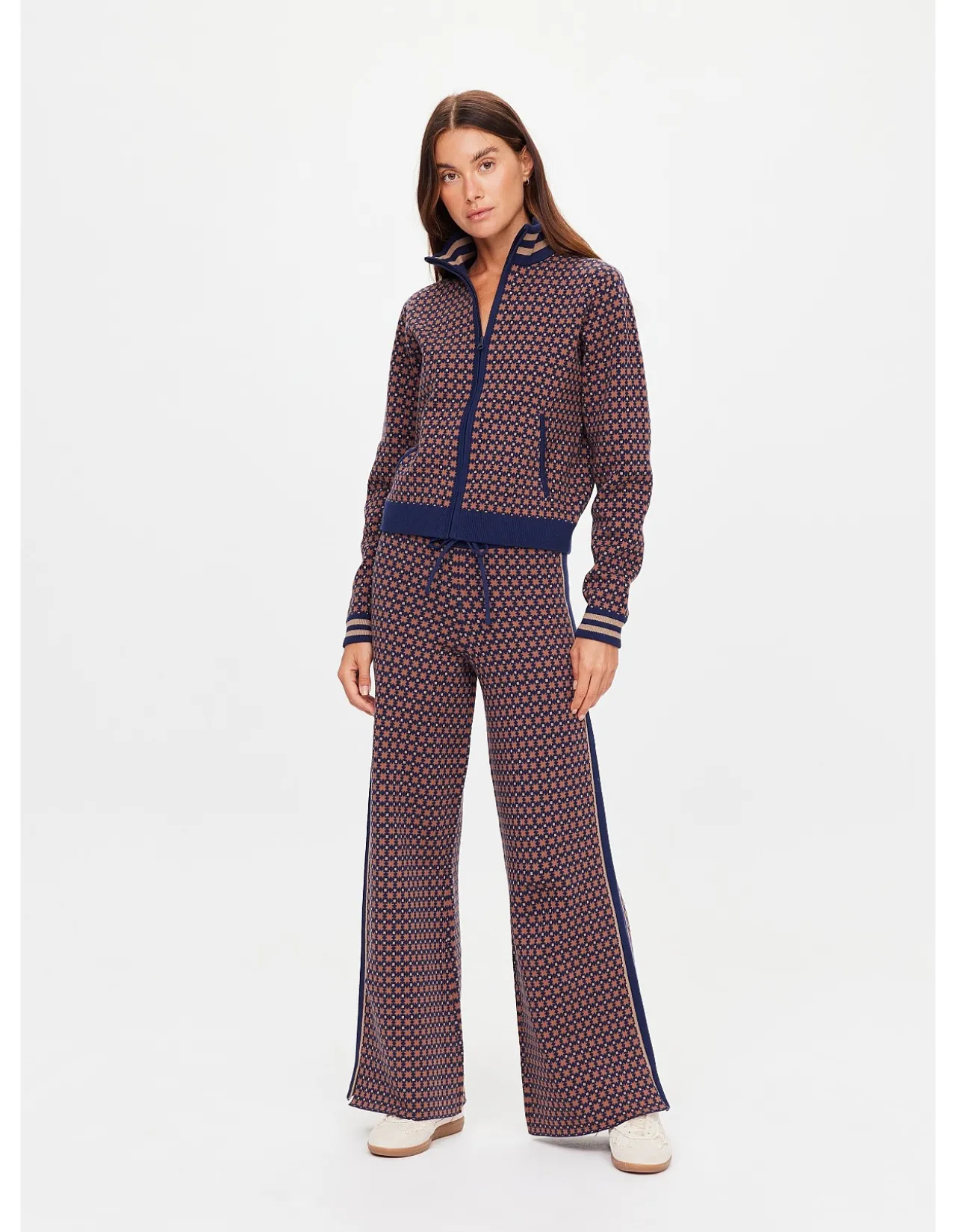 Lumiere Juniper Geo Knit Straight Leg Pant