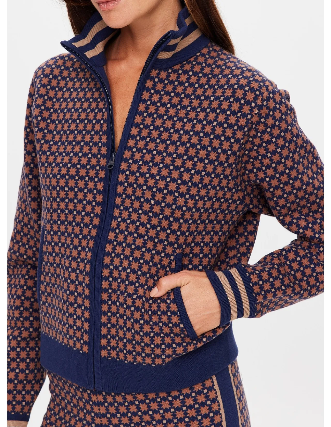 Lumiere Margot Geo Zip Knit Jacket