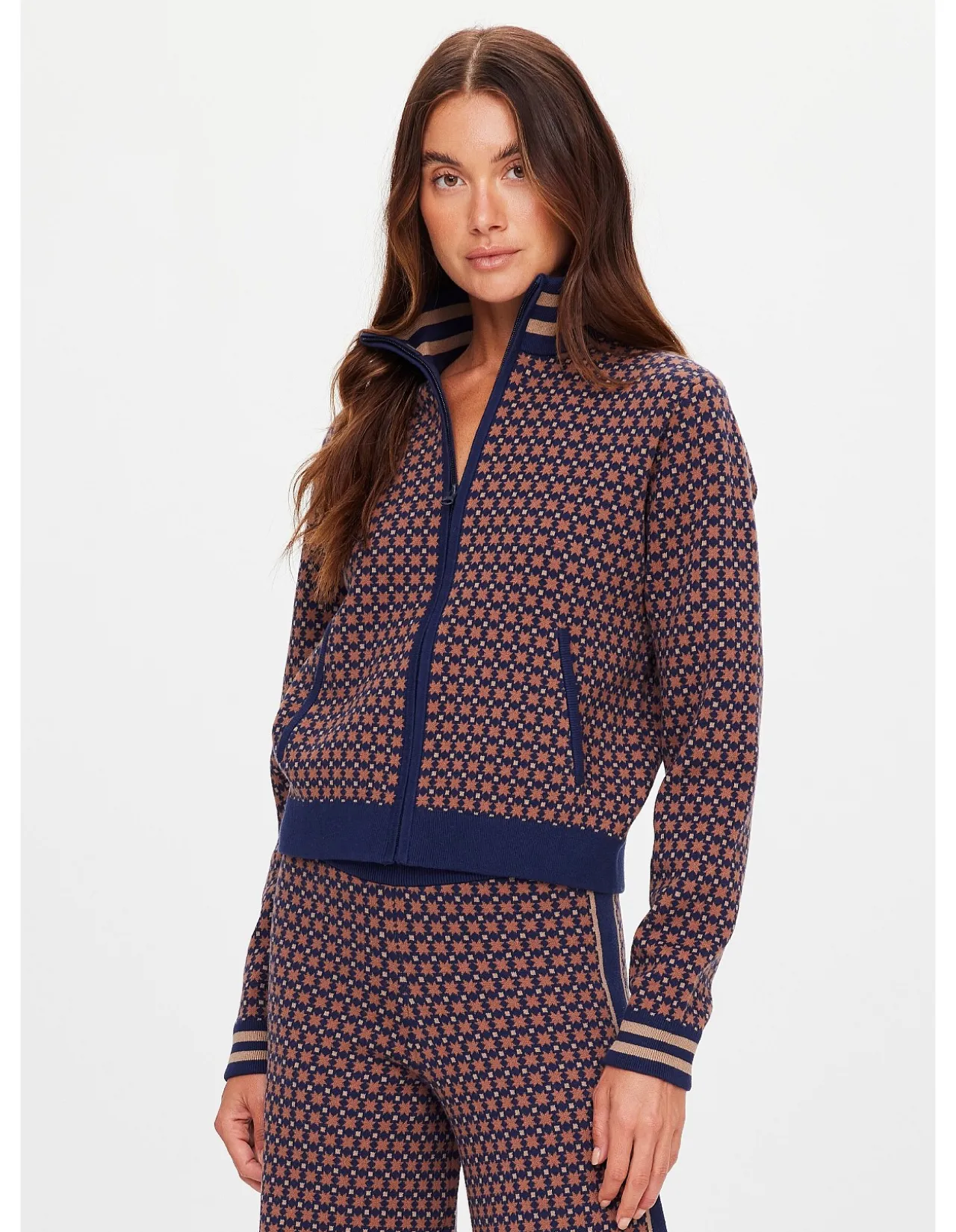 Lumiere Margot Geo Zip Knit Jacket