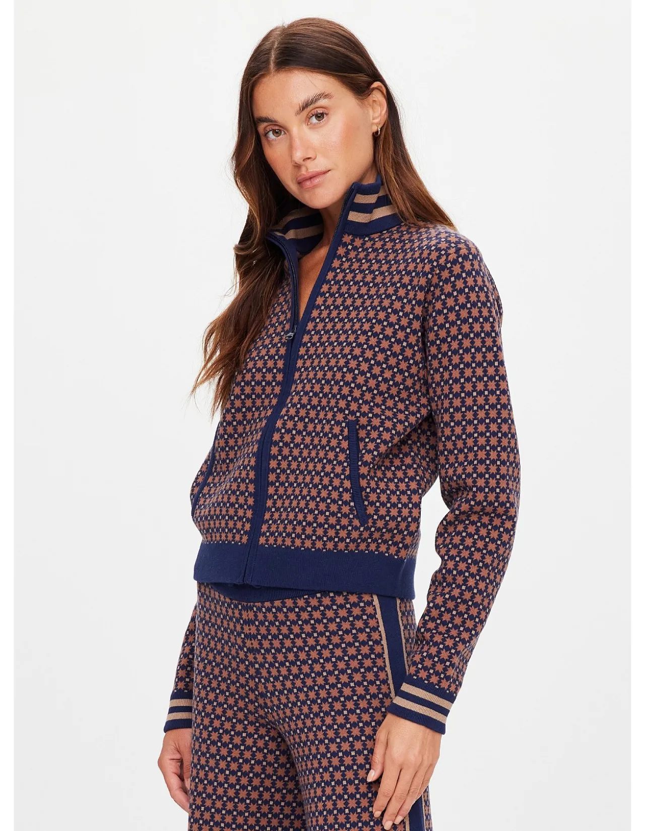 Lumiere Margot Geo Zip Knit Jacket