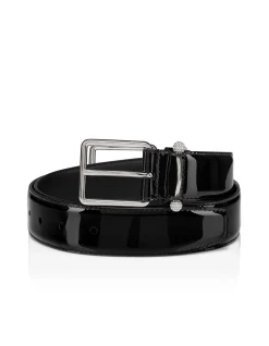 Lunar New Year Chambeliss Belt 35 Mm Patent/Night Strass Black/Silver