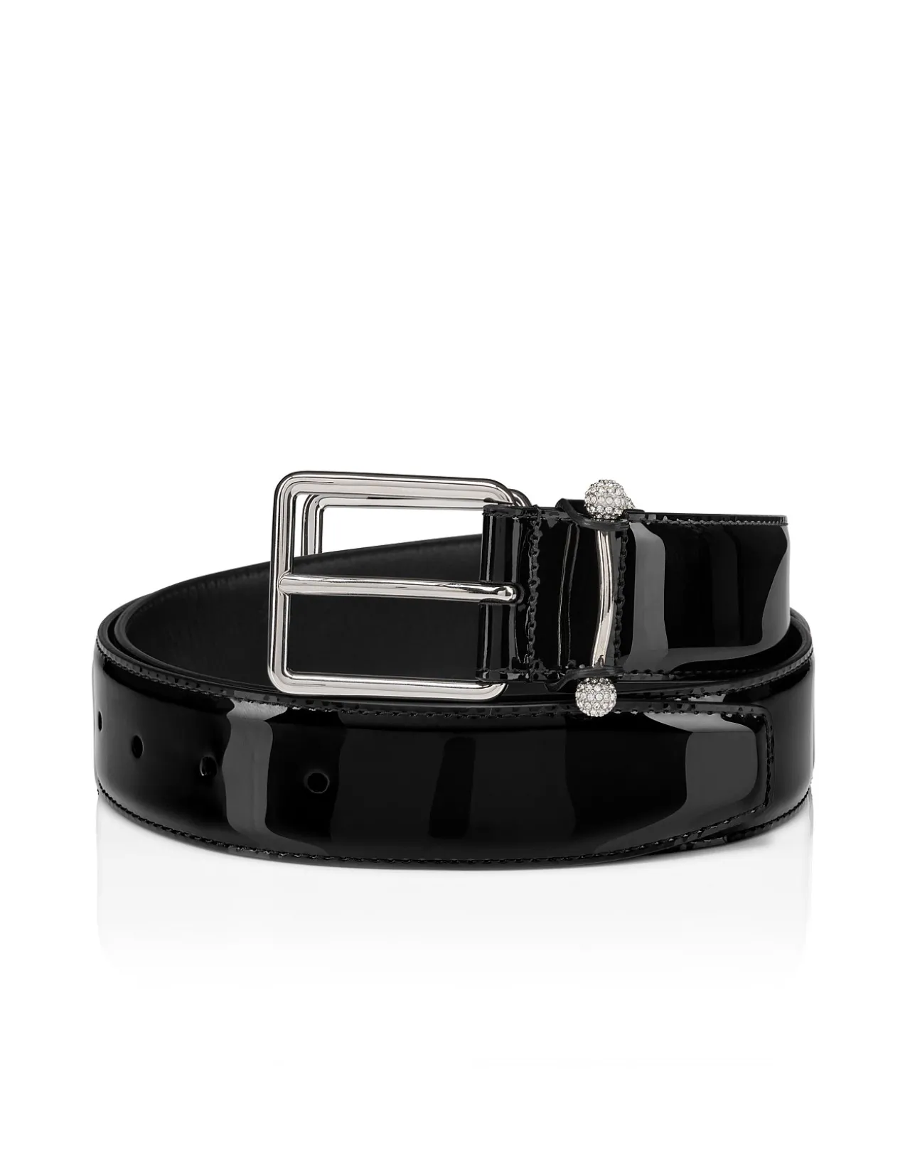 Lunar New Year Chambeliss Belt 35 Mm Patent/Night Strass Black/Silver