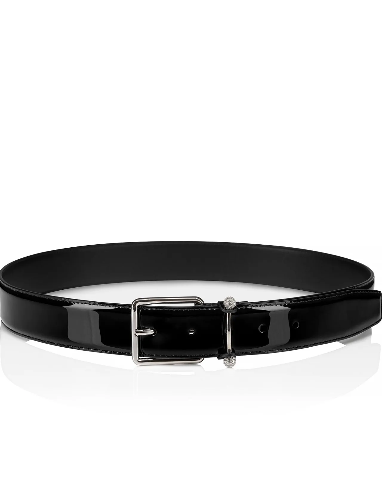 Lunar New Year Chambeliss Belt 35 Mm Patent/Night Strass Black/Silver