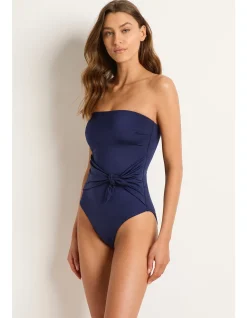 Lustre Scarf Tie Bandeau One Piece