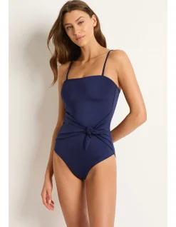 Lustre Scarf Tie Bandeau One Piece