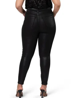 Luxe Stretch Coated High Rise Slim Jeans