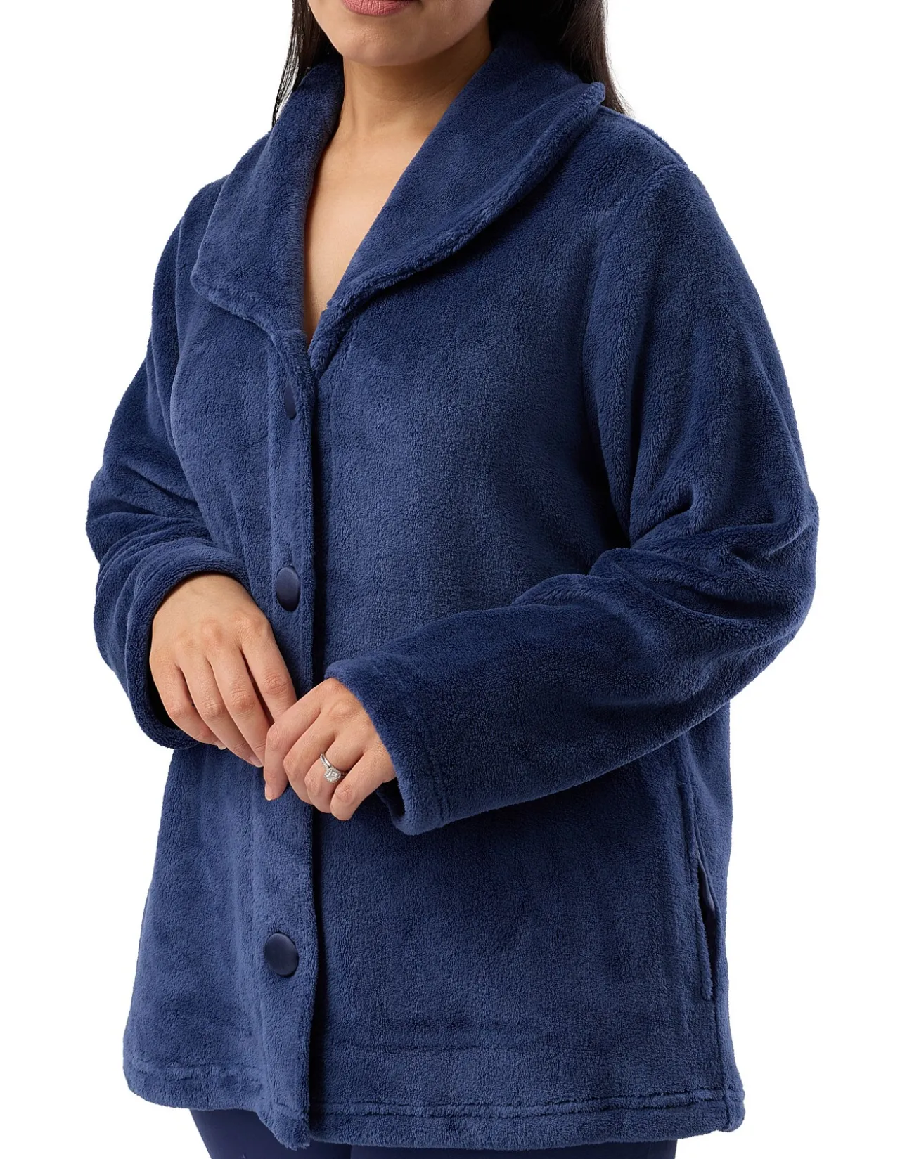 luxury long sleeve sleep jacket