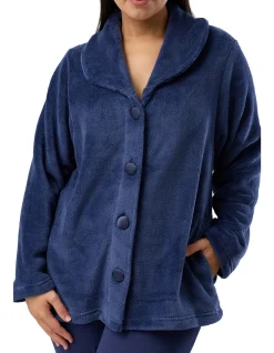 luxury long sleeve sleep jacket