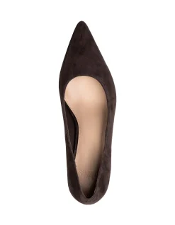Lydia Espresso Suede Leather Pump