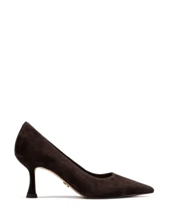 Lydia Espresso Suede Leather Pump