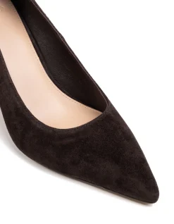 Lydia Espresso Suede Leather Pump