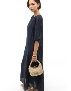 LYOCELL BLEND KAFTAN MAXI DRESS