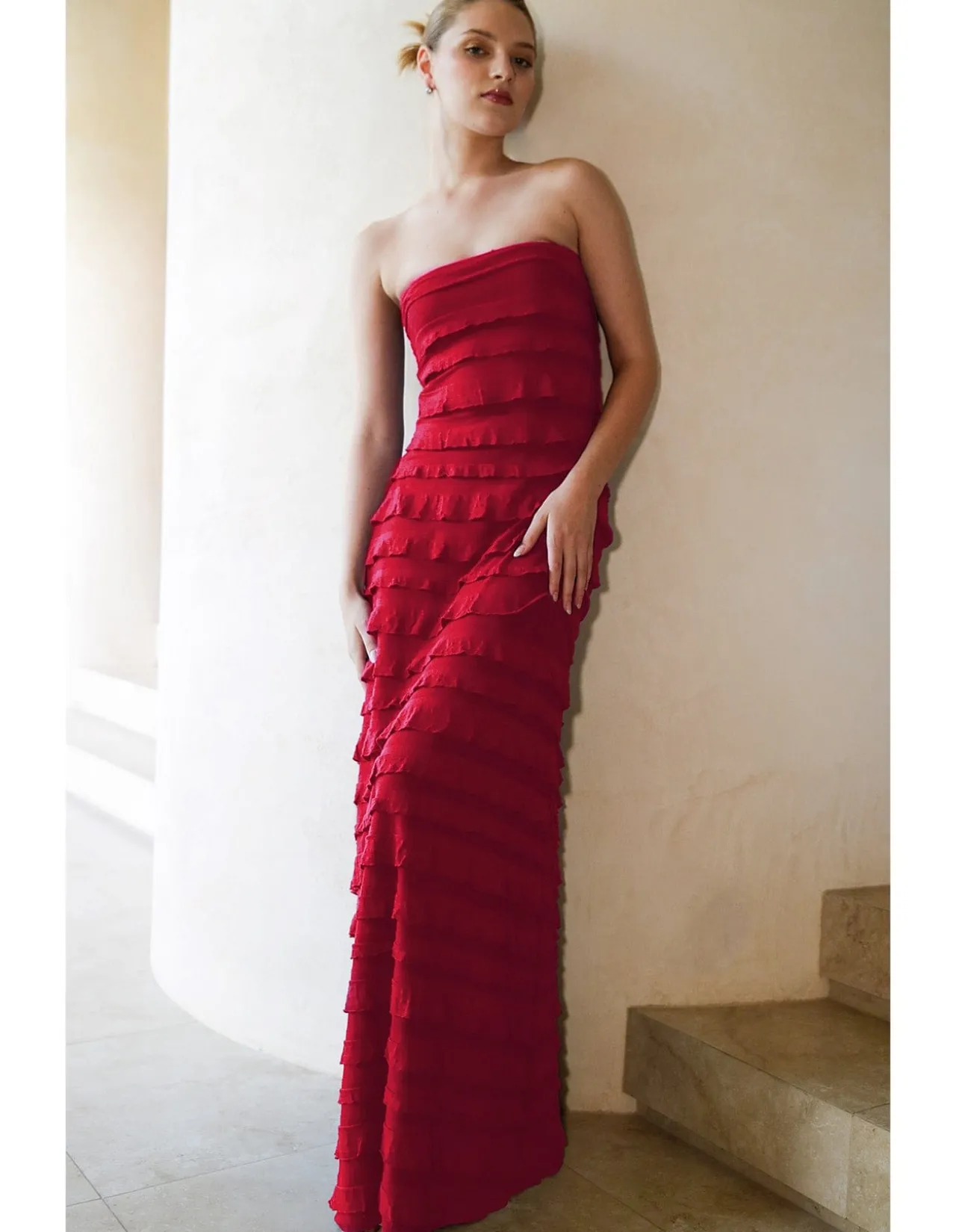 MADDISON DRESS IN CHERRY