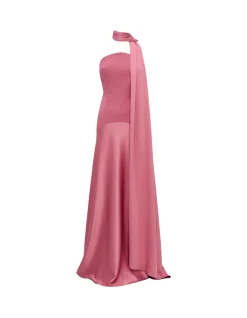 MAE STRAPLESS MAXI DRESS WITH SCARF