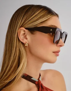MAGNITUDE CHOCOLATE SQUARE SUNGLASSES