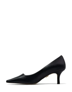 MAINE Black Leather Pump