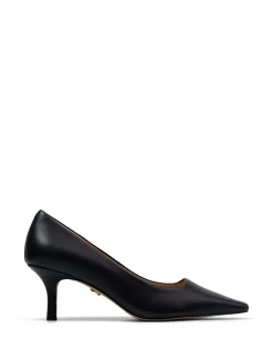 MAINE Black Leather Pump