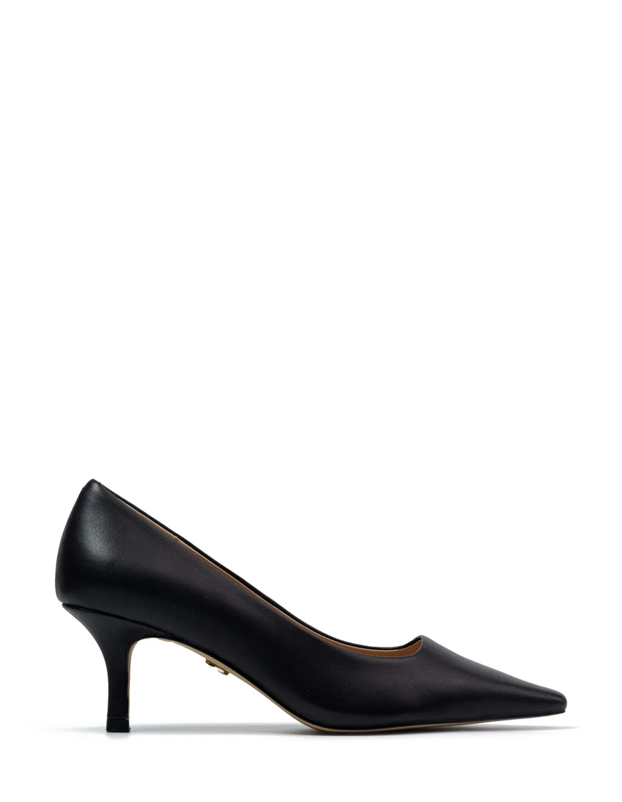 MAINE Black Leather Pump