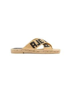 Maisie Logo Raffia Slide