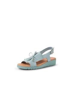 Malika Ruched Vamp Leather Sandals