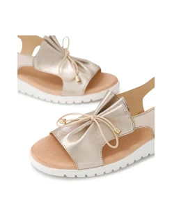 Malika Bow Detail Leather Sandals