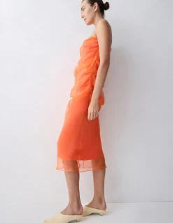 MANDARIN ORGANZA EMULATE STRAPLESS