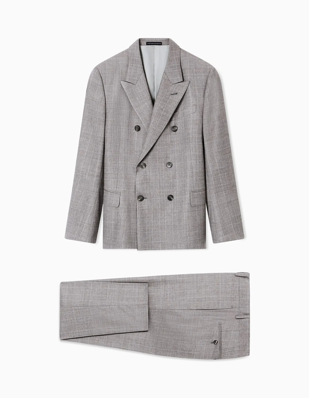 MAN'S DOUBLE BREASTED WOOL SUIT WITH SHARP PEAK LAPEL