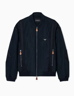 MAN'S NYLON NAVY BOMBER JACKET