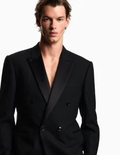 MAN'S DOUBLE-BREASTED TUXEDO WOOL JACKET