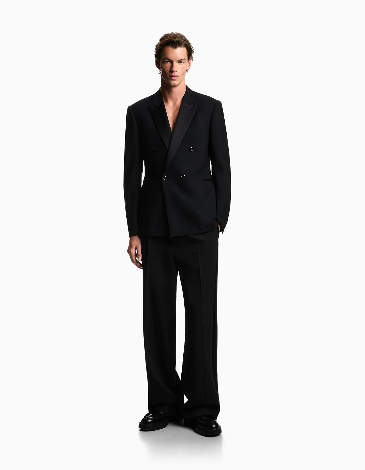 MAN'S DOUBLE-BREASTED TUXEDO WOOL JACKET